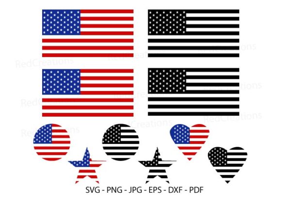 American Flag Graphics for Crafts & Small Business Branding