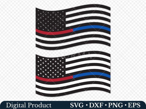 American Flag Svg, Thin Blue Line Svg: Graphics for Crafts and Content