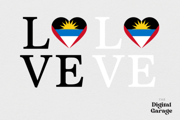 Antigua and Barbuda Flag, Love Antigua Graphics