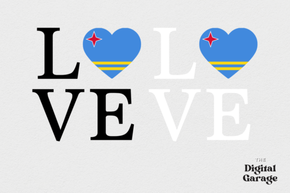 Aruba Flag, Love Aruba, SVG PNG