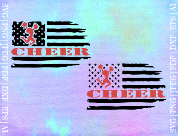 Cheer US Flag SVG: Graphics for Crafts and Branding