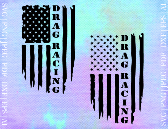 Drag Racing Flag SVG for Crafts and Graphics
