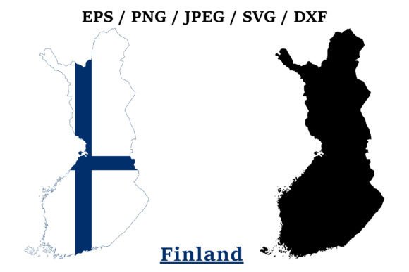 Finland National Flag Map Design: Graphics and Crafts for Branding