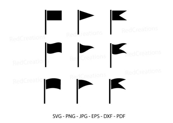 Flag Icons Set for Crafts & Graphics