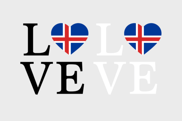 Iceland Flag, Love Iceland, Graphics