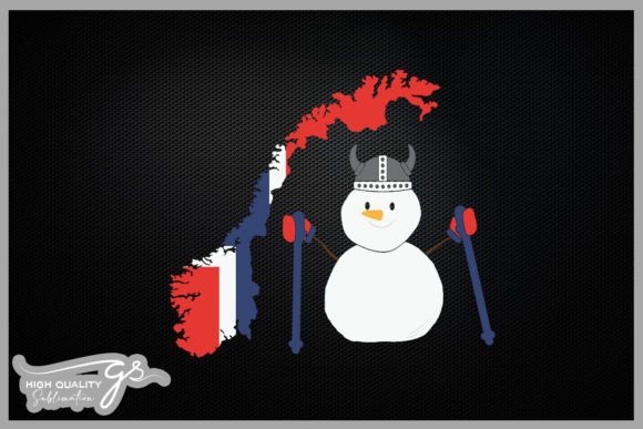 Norway Flag Snowman Christma Graphics and Crafts