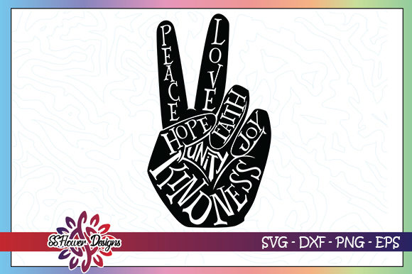 Peace Hand America Flag Graphics and Crafts