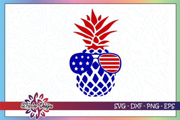 Pineapple Sunglasses America Flag Graphics