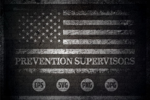 Prevention Supervisors - USA Flag Graphics and Crafts