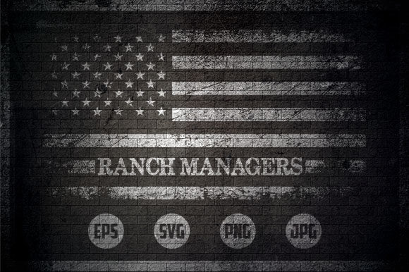 Ranch Managers - USA Flag Graphics and Crafts