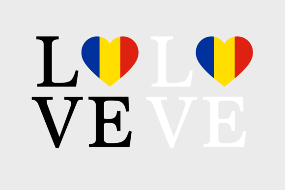 Romania Flag, Love Romania, SVG PNG