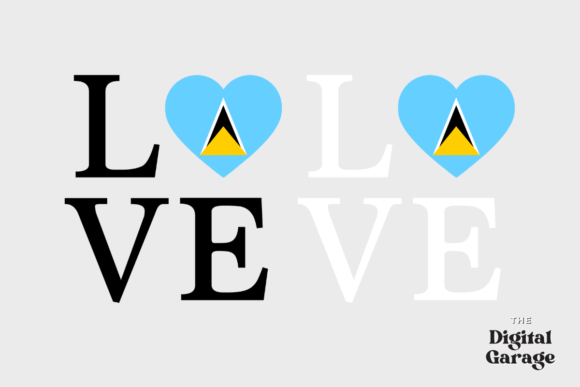 Saint Lucia Flag, Love Saint Lucia, SVG Graphics