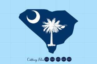 South Carolina State with Flag Background Graphics
