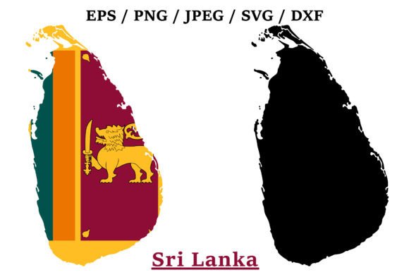 Sri Lanka National Flag Map Design
