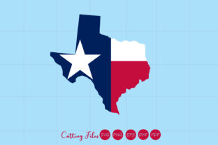 Texas State with Flag Background Graphics