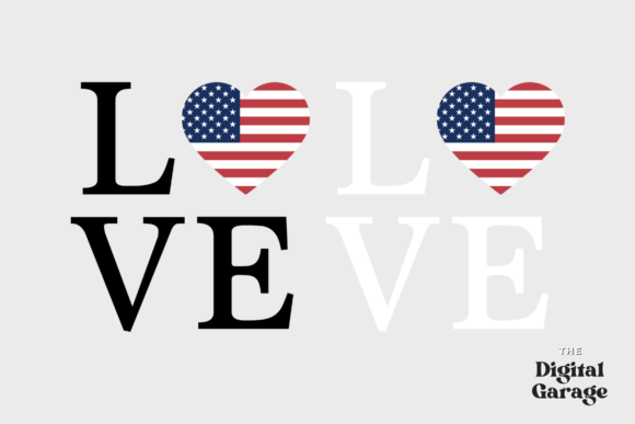 USA Flag, Love USA, SVG PNG